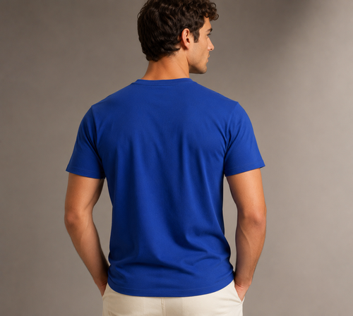 Classic Blue Crew Neck Tee