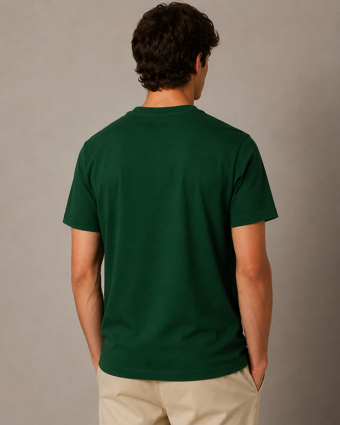 Classic Dark Green Crew Neck T-Shirt