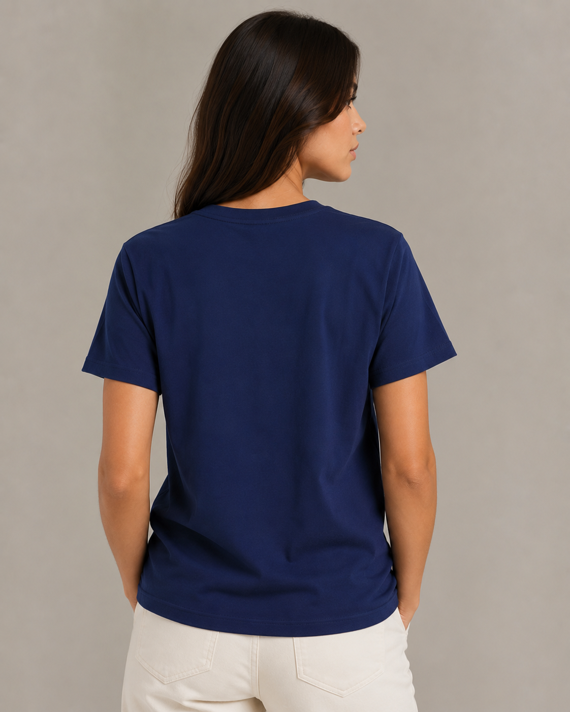 Classic Solid Navy Blue Tee