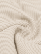 ZVYRO Women's Ivory Asymmetric Ruched Ribbed Body-Hugging Top