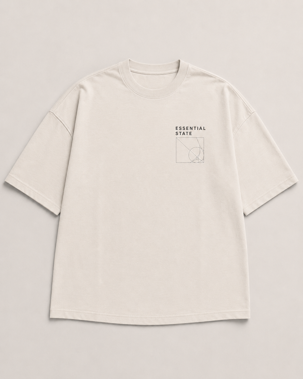 ZVYRO Men's White Oversized French Terry Cotton T-Shirt 260 GSM