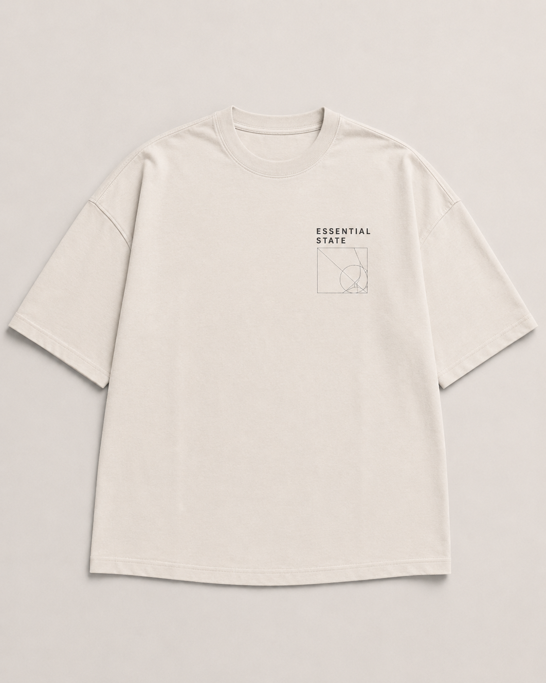ZVYRO Men's White Oversized French Terry Cotton T-Shirt 260 GSM