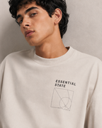 ZVYRO Men's White Oversized French Terry Cotton T-Shirt 260 GSM