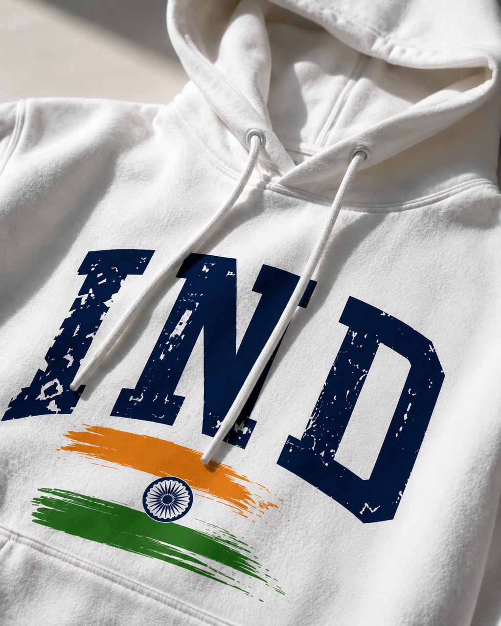 Men's White Cotton Fleece Hoodie – Regular Fit | 320 GSM | ZVYRO