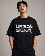 Men’s black 240 GSM combed cotton regular fit graphic crew neck T-shirt by ZVYRO