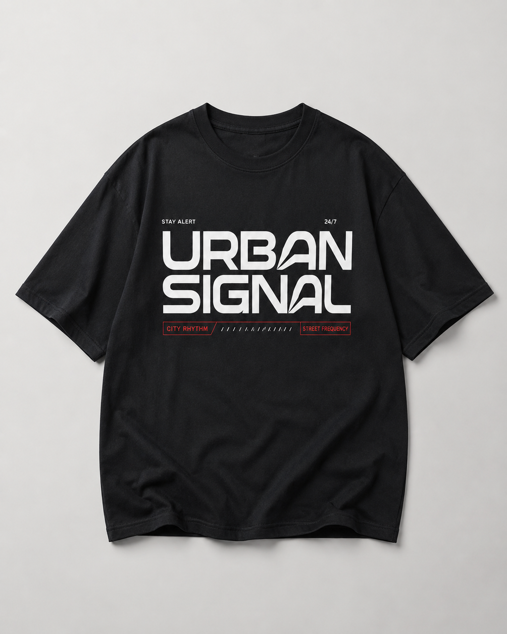 Men’s black 240 GSM combed cotton regular fit graphic crew neck T-shirt by ZVYRO