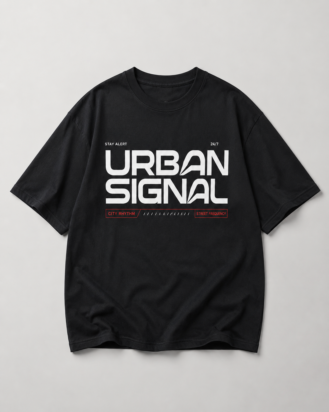 Men’s black 240 GSM combed cotton regular fit graphic crew neck T-shirt by ZVYRO