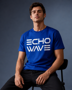 Men’s royal blue 240 GSM cotton regular fit crew neck T-shirt by ZVYRO