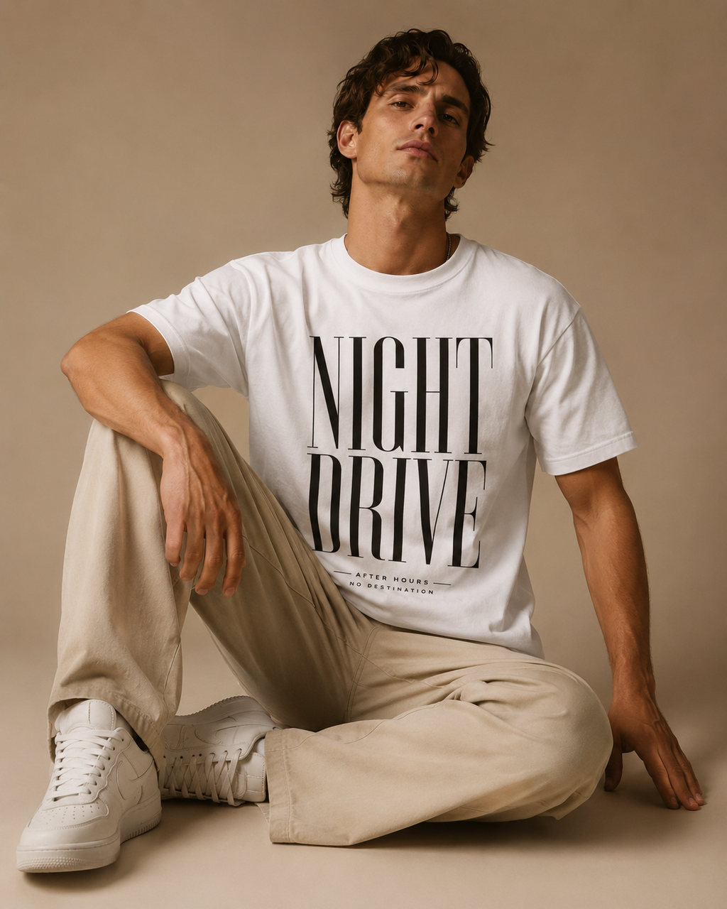 Men’s white 240 GSM premium cotton regular fit crew neck T-shirt by ZVYRO