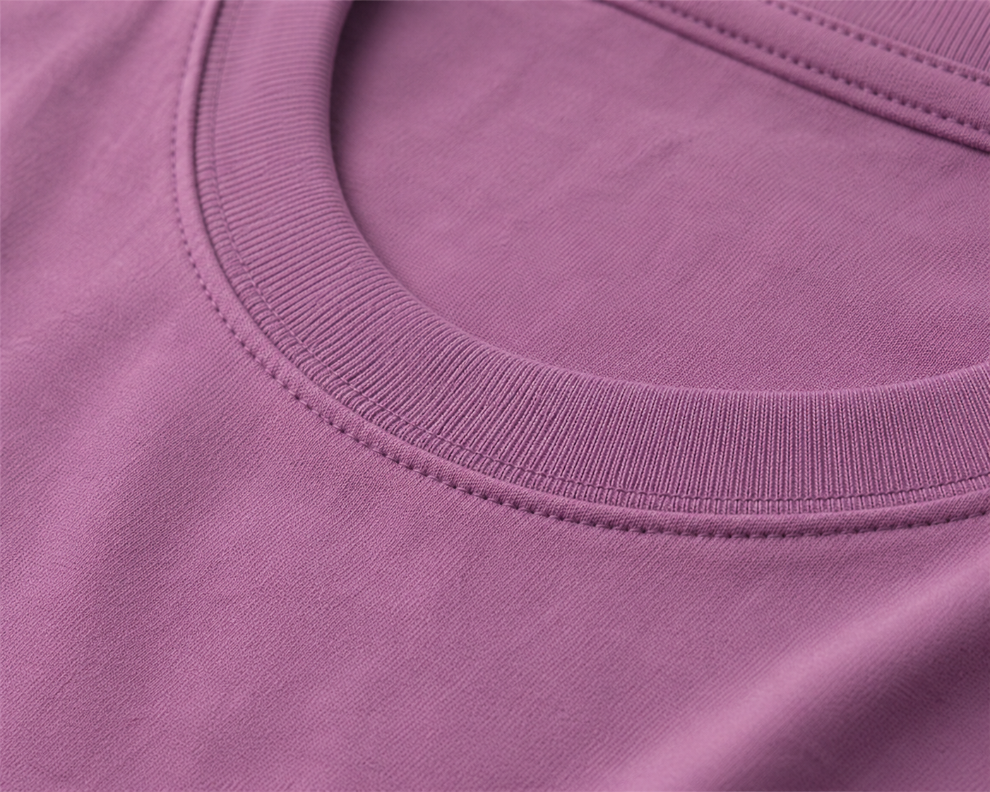 Regular Fit Solid Mauve Tee