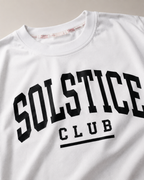 Women wearing a white 240 GSM regular fit cotton T-shirt with crew neck and short sleeves