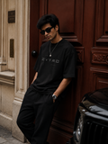 ZVYRO 240 GSM Black Oversized T-Shirt for Men